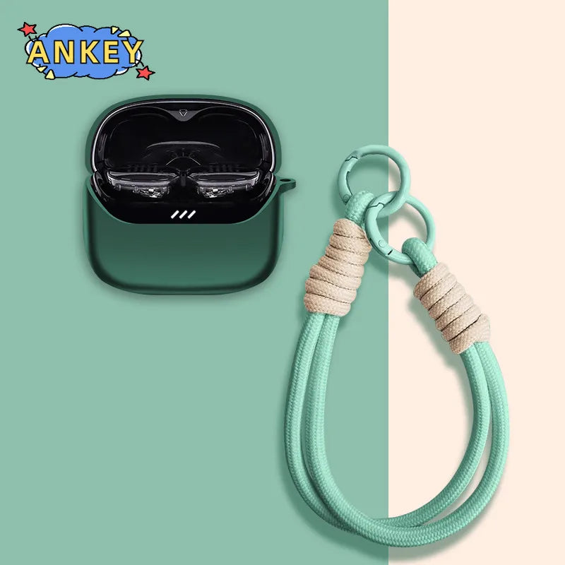 for JBL Tune Buds 2 Case Protective Cover with Lanyard Soft Silicone Earbuds Shells Accessories