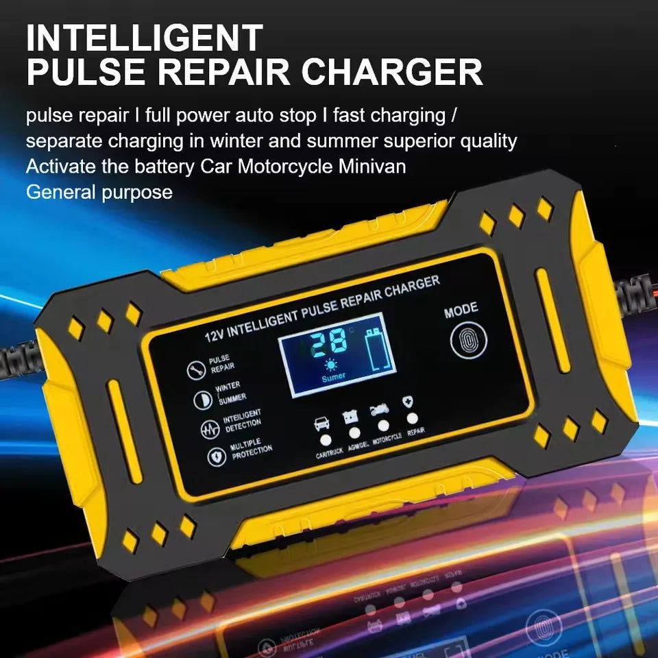 Car Battery Charger, 12V 6A Smart Multi-functional Car Battery Trickle Charger, Portable Car Battery Maintainer
