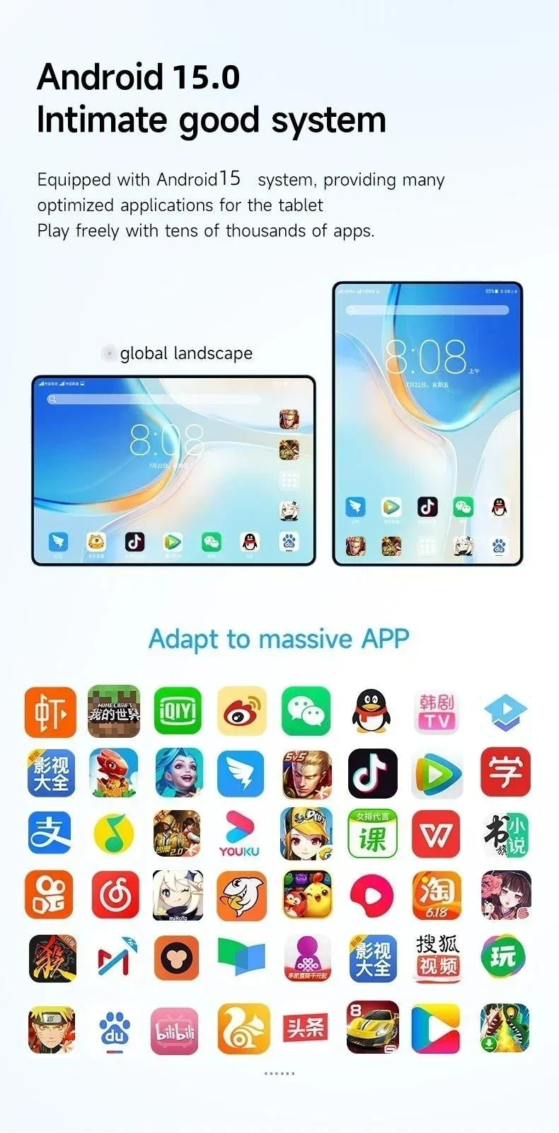 2026 iPad Air PRO 11 inch Tablet Android 16 GPS WIFI 24GB 2TB 20000mAh 5G DualCard Snapdragon 8gen3 10 Core Original Android Tab