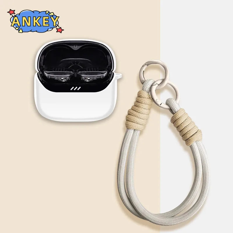 for JBL Tune Buds 2 Case Protective Cover with Lanyard Soft Silicone Earbuds Shells Accessories