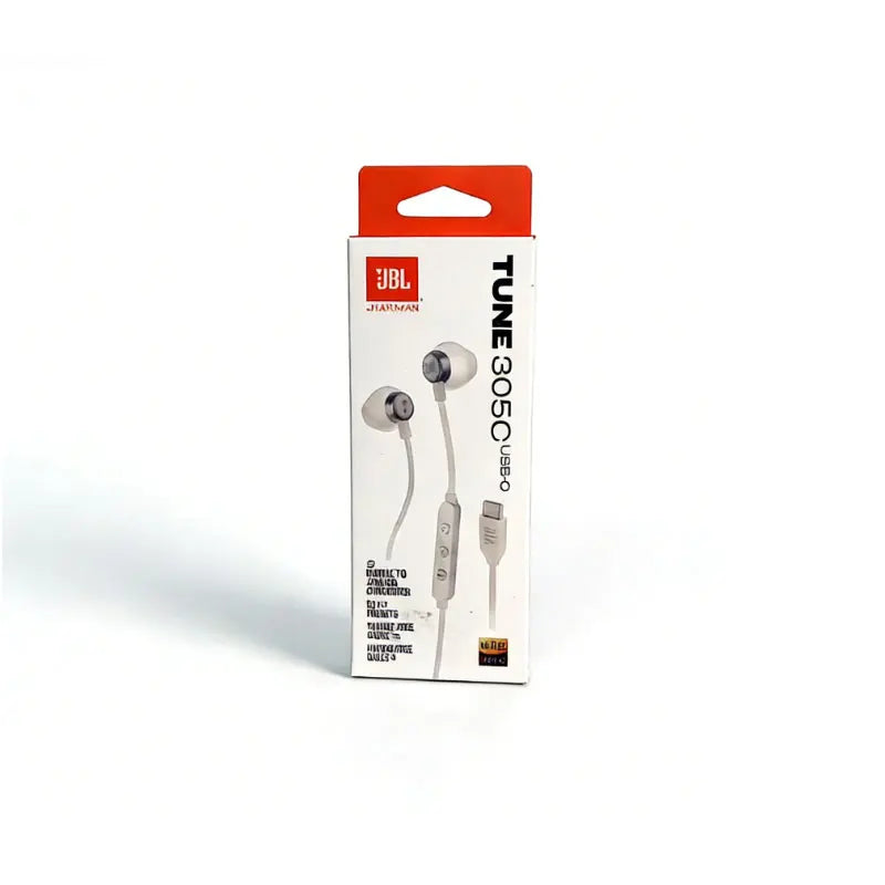 JBL TUNE305C Type C Wired Earphones Semi In-ear Headphones Plug And Play HiFi Stereo Earbuds For Android Smartphones
