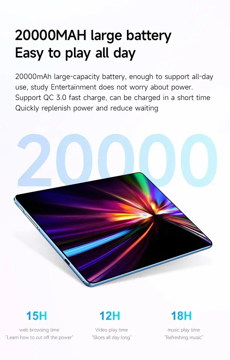 2026 iPad Air PRO 11 inch Tablet Android 16 GPS WIFI 24GB 2TB 20000mAh 5G DualCard Snapdragon 8gen3 10 Core Original Android Tab