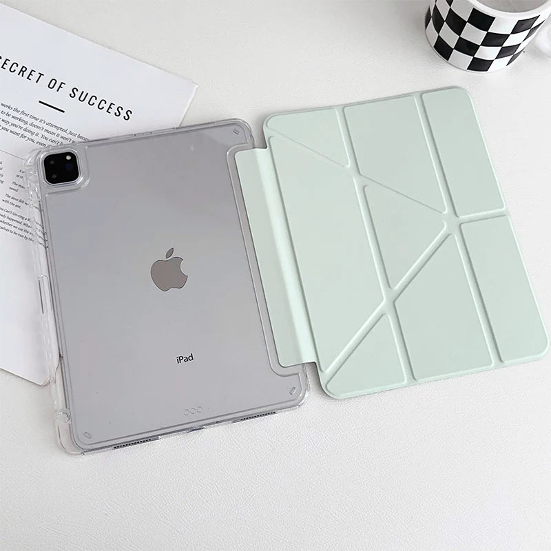 For 2026 iPad Air Case iPad Pro11 12.9 Air4/5 13in 10.2 7th 8 9th 10th 11th A16 Smart Protective Case Pencil Holder M2 M4 M3