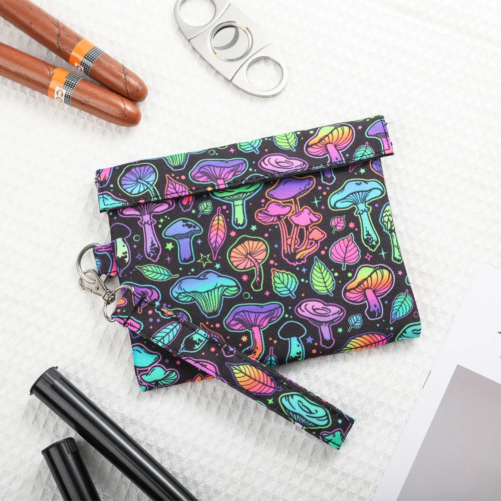 Smell Proof Bag, Carbon Lined Odor Proof Pouch 7x6" Smell Proof Case Container for Travel Storage