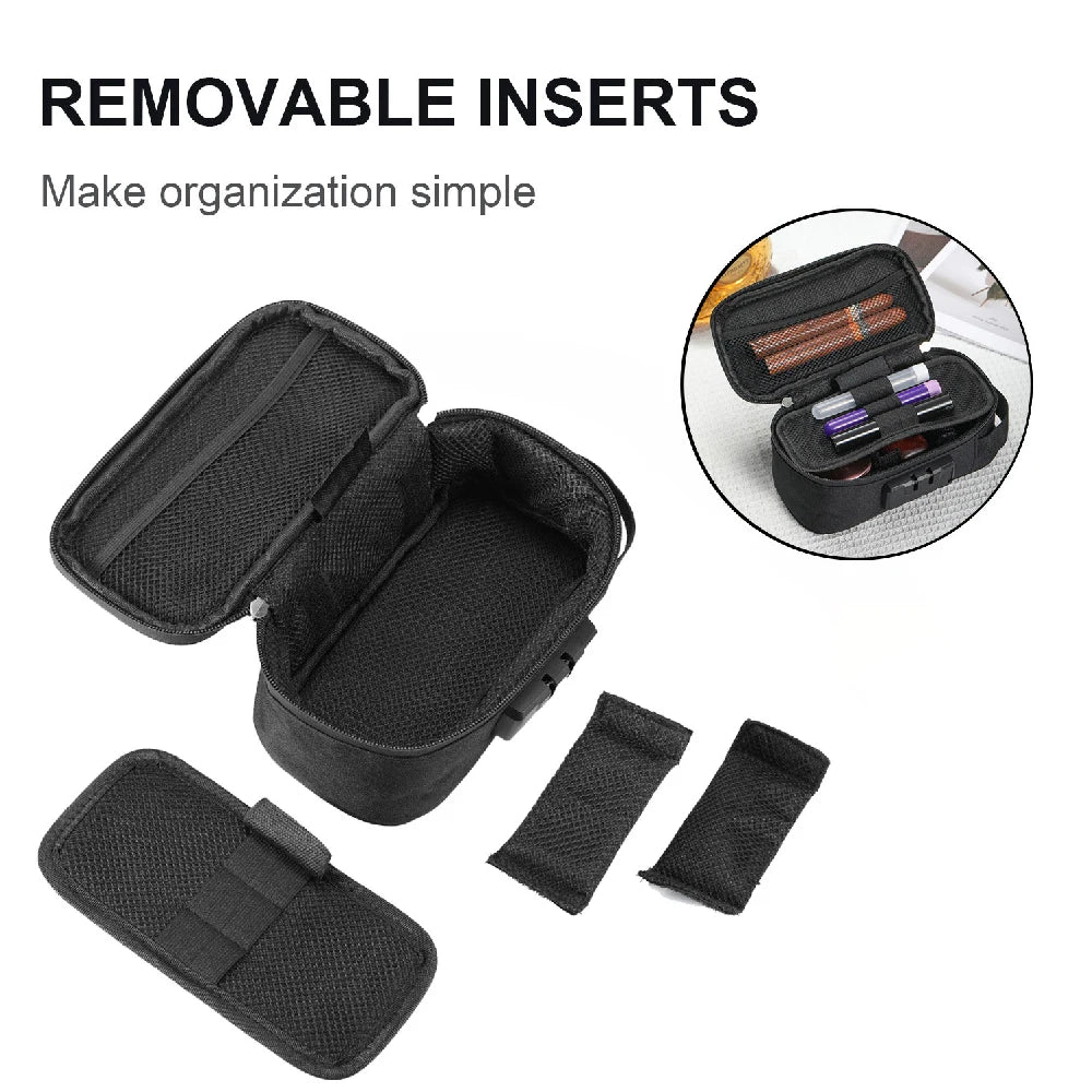 1PCS Smell Proof Bag, Odor Proof Bags Stash Box Container with Combination Lock,Odorless Storage Bag Gifts for Men & Women