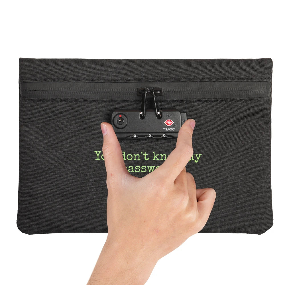 FIREDOG Smell Proof Bag With Lock U DONT KNOW MY PASSWORD Odor Proof Pouch Carbon Lined Pouch Storage Zipper Bag
