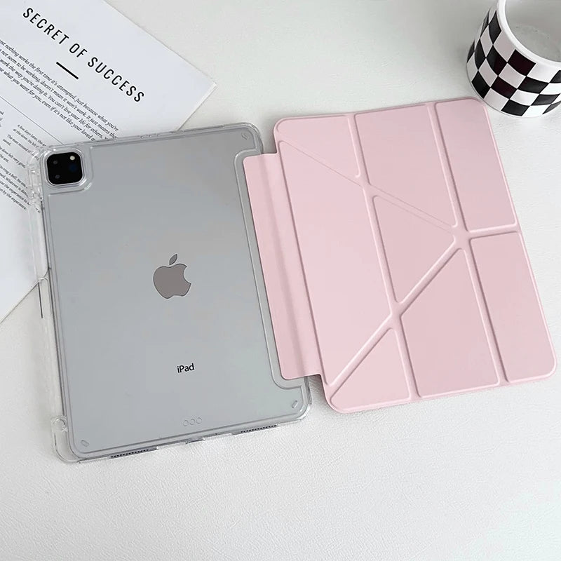 For 2026 iPad Air Case iPad Pro11 12.9 Air4/5 13in 10.2 7th 8 9th 10th 11th A16 Smart Protective Case Pencil Holder M2 M4 M3