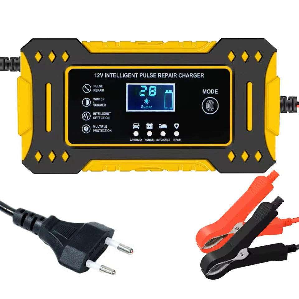 Car Battery Charger, 12V 6A Smart Multi-functional Car Battery Trickle Charger, Portable Car Battery Maintainer