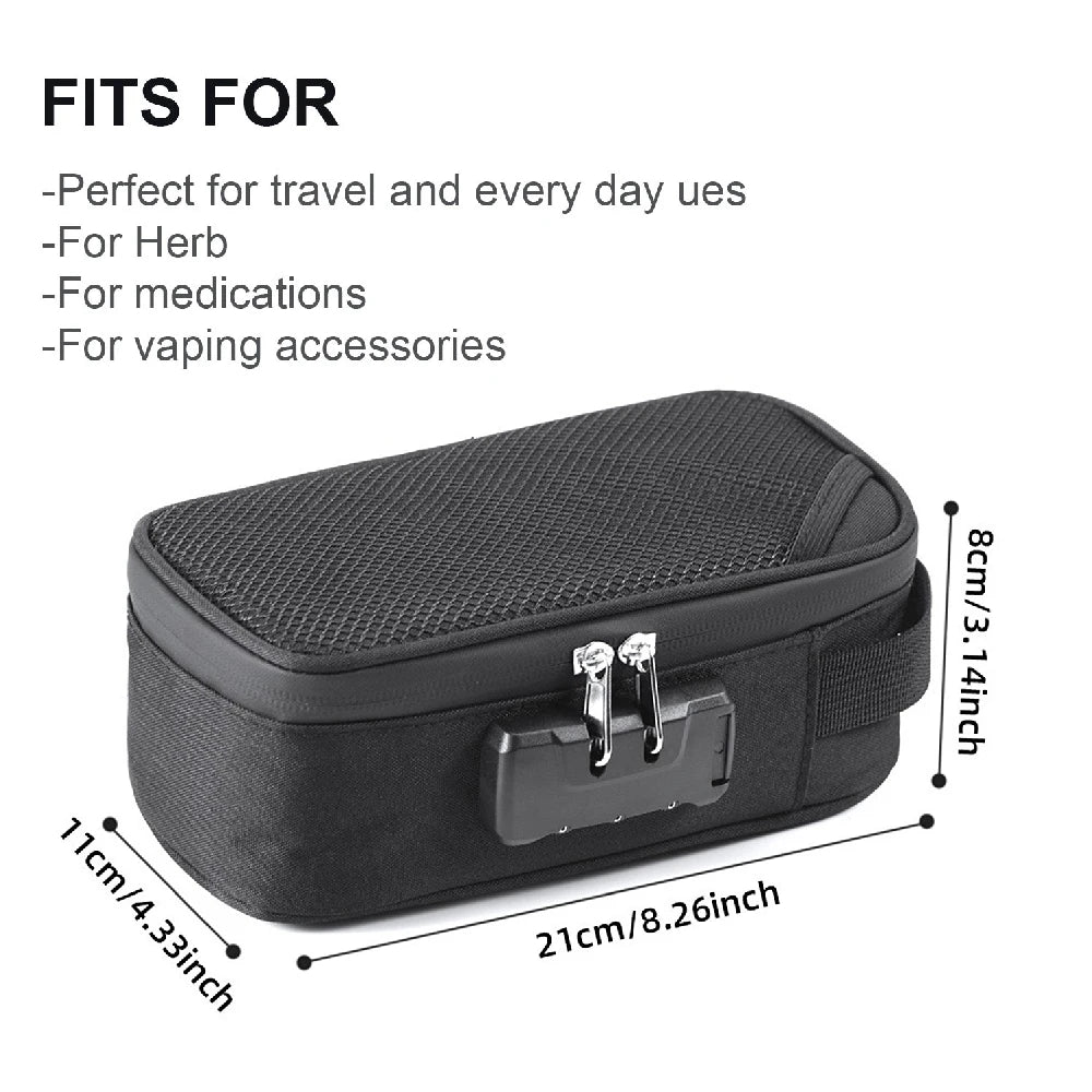 1PCS Smell Proof Bag, Odor Proof Bags Stash Box Container with Combination Lock,Odorless Storage Bag Gifts for Men & Women