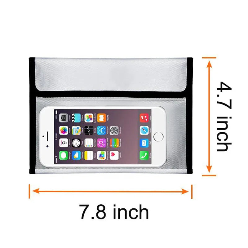 Upgraded Waterproof & Fireproof Faraday Bag for Car Keys, Cell Phone, Laptops Signal Shielding Anti-Hacking Radiation Protection
