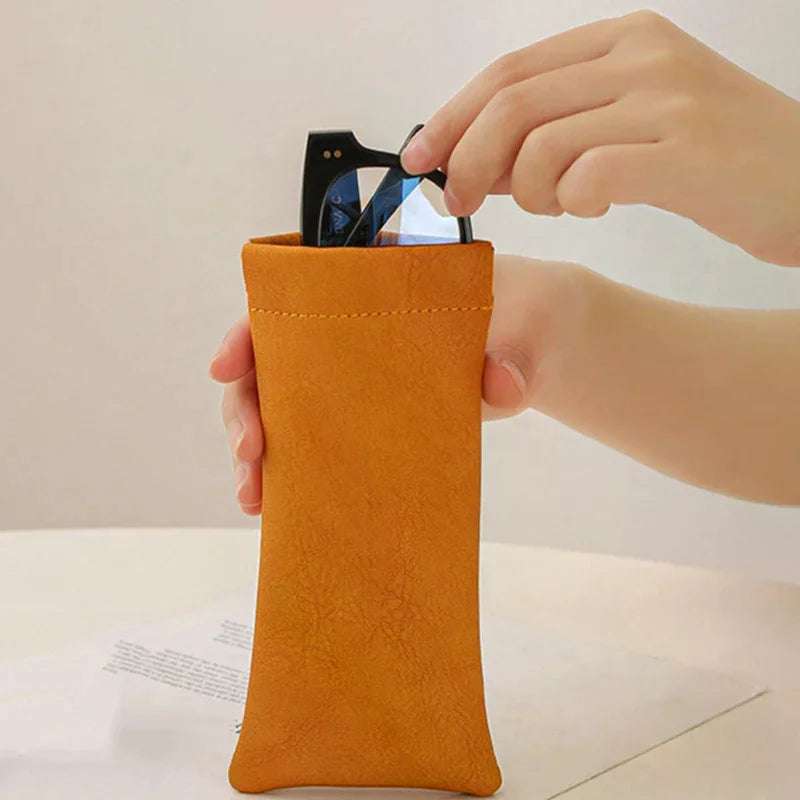 PU Leather Glasses Storage Bag Automatic Closed Sunglasses Case Waterproof Pouch Glasses Protective Cover Eyewear Storage Bag