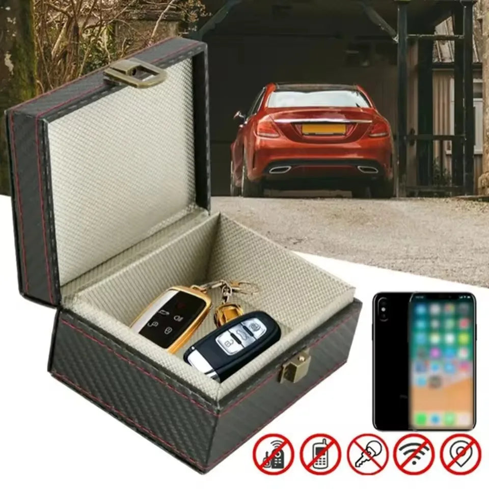 Faraday Bag/Box for Car Keys Signal Blocker Key Fob Protector Anti Theft RFID Shield Pouch for Keyless Entry Vehicle Security