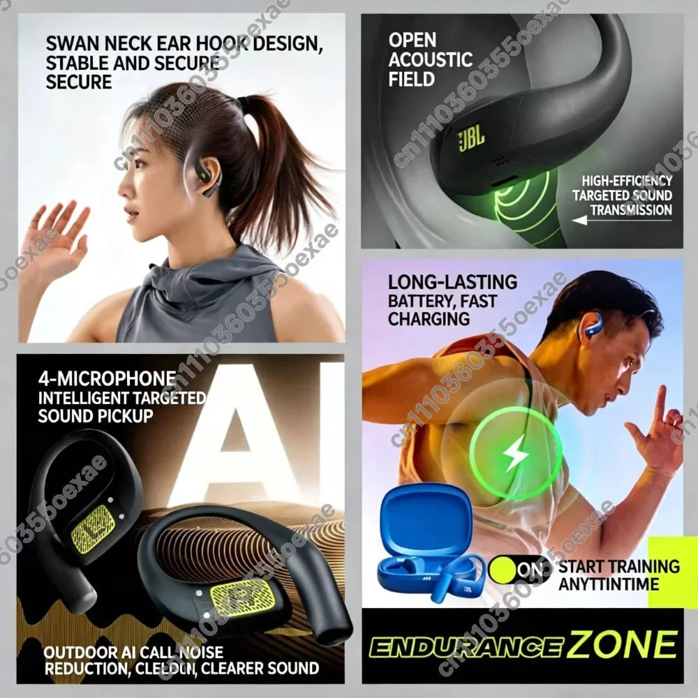 JBL ENDURANCE ZONE True Wireless Ear Hook Headphones Waterproof Sport Stereo Earbuds