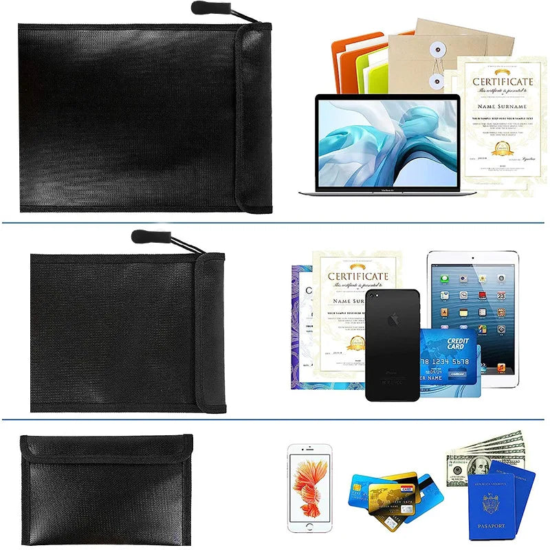 Upgraded Waterproof & Fireproof Faraday Bag for Car Keys, Cell Phone, Laptops Signal Shielding Anti-Hacking Radiation Protection