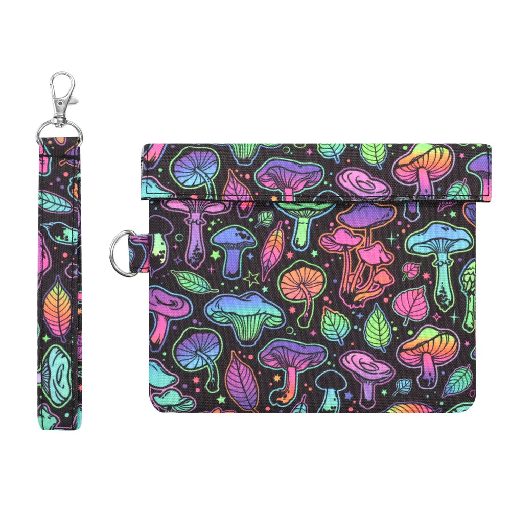 Smell Proof Bag, Carbon Lined Odor Proof Pouch 7x6" Smell Proof Case Container for Travel Storage