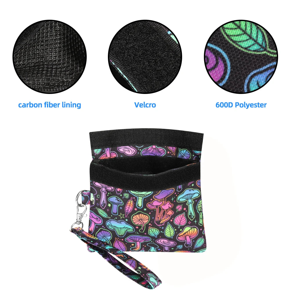 Smell Proof Bag, Carbon Lined Odor Proof Pouch 7x6" Smell Proof Case Container for Travel Storage