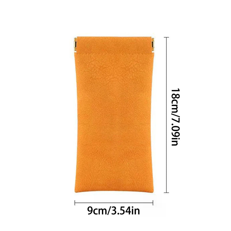PU Leather Glasses Storage Bag Automatic Closed Sunglasses Case Waterproof Pouch Glasses Protective Cover Eyewear Storage Bag