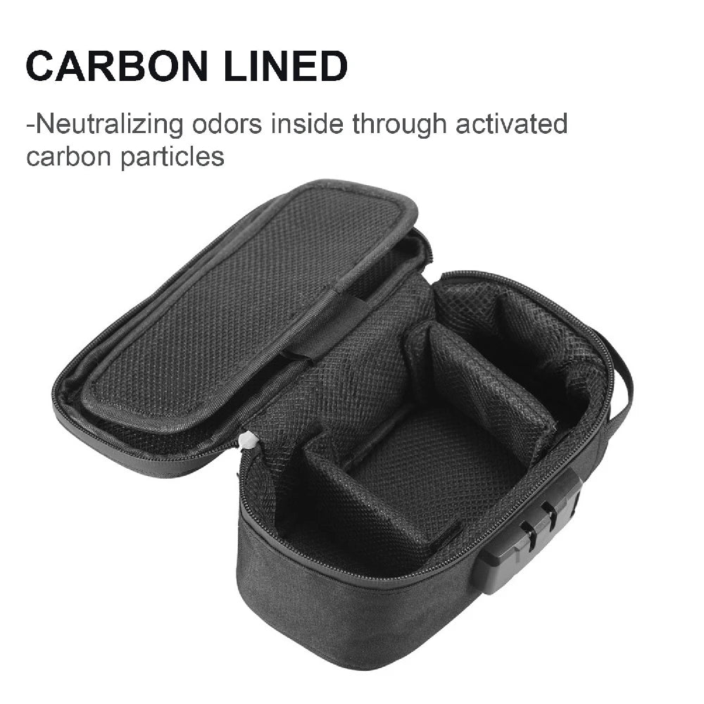 1PCS Smell Proof Bag, Odor Proof Bags Stash Box Container with Combination Lock,Odorless Storage Bag Gifts for Men & Women