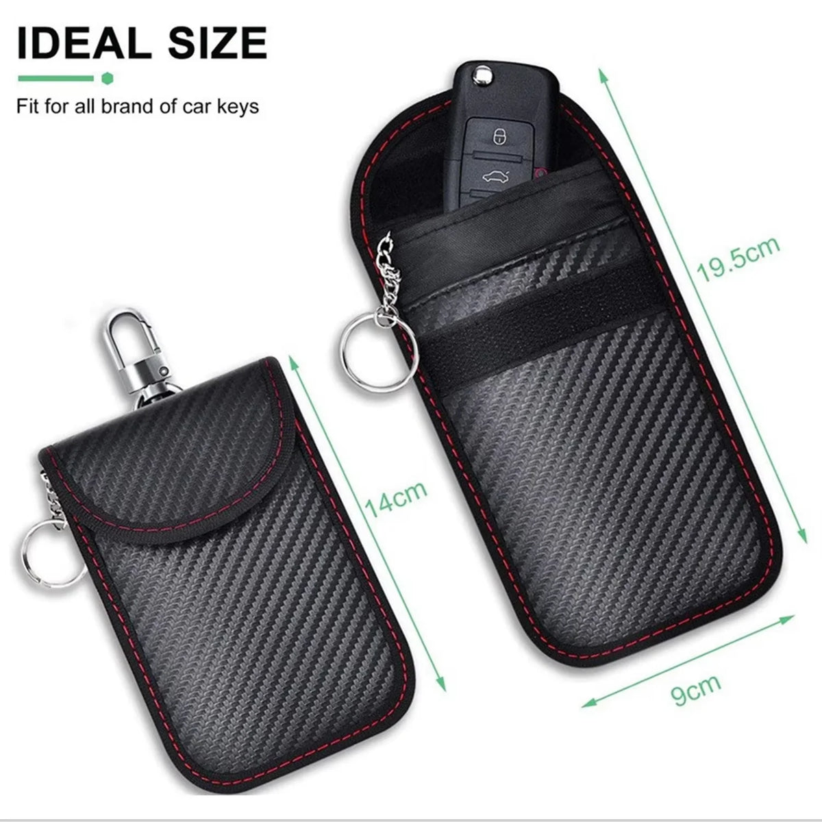 Faraday Bag/Box for Car Keys Signal Blocker Key Fob Protector Anti Theft RFID Shield Pouch for Keyless Entry Vehicle Security