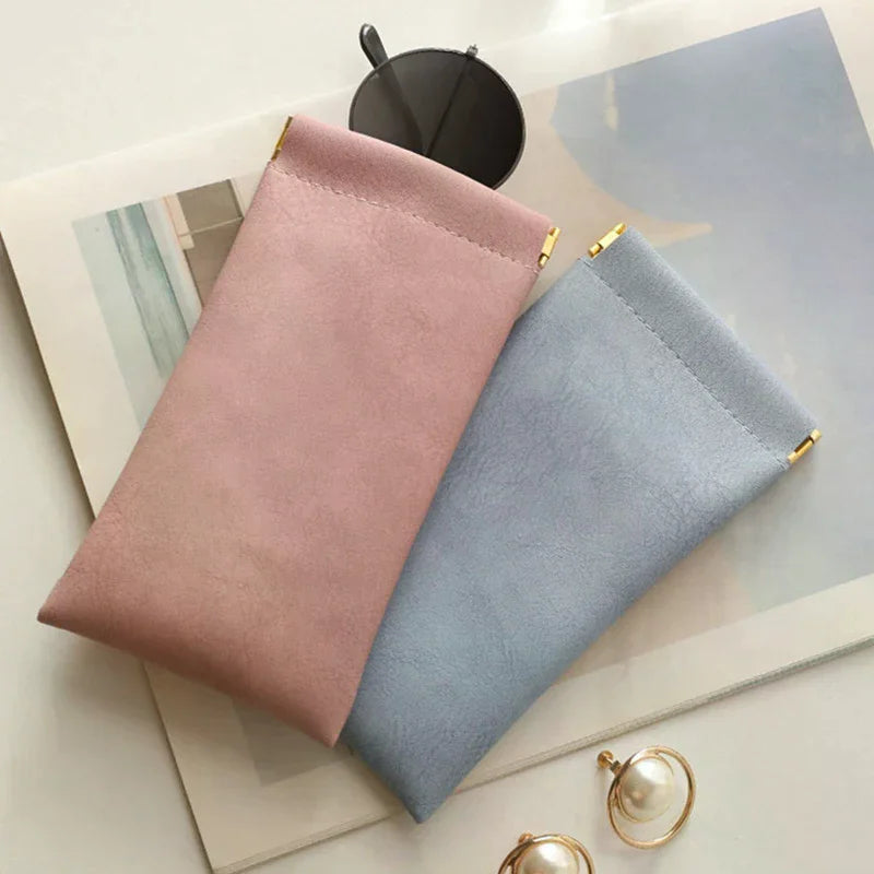 PU Leather Glasses Storage Bag Automatic Closed Sunglasses Case Waterproof Pouch Glasses Protective Cover Eyewear Storage Bag